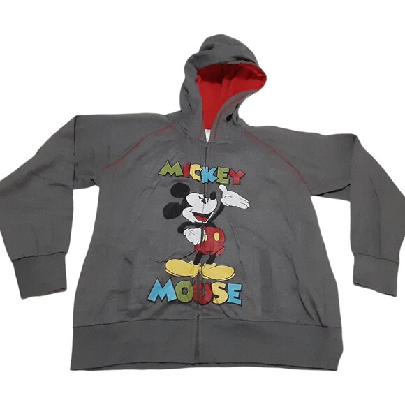 Disney Store Mickey Mouse Fleece Full Zip Hooded Jacket Womens Size 2x - Picture 1 of 3